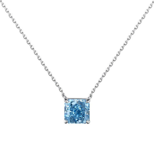 Light Luxury Geometric S925 Sterling Silver Necklace With Ice Flower Cut Zircon Inlaid And Electroplating