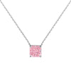 Light Luxury Geometric S925 Sterling Silver Necklace With Ice Flower Cut Zircon Inlaid And Electroplating