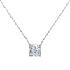Light Luxury Geometric S925 Sterling Silver Necklace With Ice Flower Cut Zircon Inlaid And Electroplating