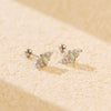 Light Luxury Geometric Screw Ear Nail For Women S925 Silver Electroplated