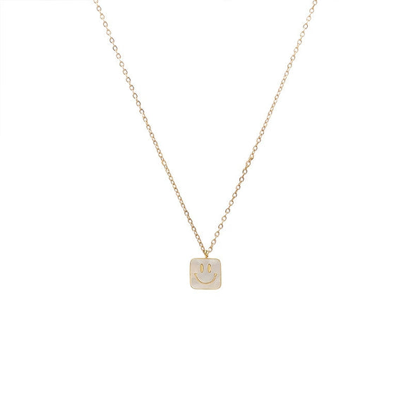 Light Luxury Geometric Shell Necklace Titanium Steel Women's Fashionable Collarbone Chain