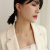 Light Luxury Geometric Simple Earrings And Necklace Set For Women 316L Stainless Steel 18K Gold Plated Electroplating Jewelry