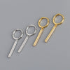 Light Luxury Geometric Square Drop Earrings For Women With Diamond Accents In S925 Sterling Silver