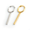Light Luxury Geometric Square Drop Earrings For Women With Diamond Accents In S925 Sterling Silver
