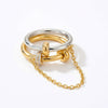 Light Luxury Geometric Stackable Open Electroplated Ring Unisex Accessory