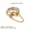 Light Luxury Geometric Stackable Open Electroplated Ring Unisex Accessory