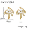 Light Luxury Geometric Stainless Steel Electroplated Earrings For Women