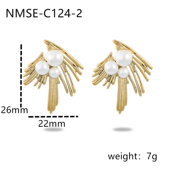 Light Luxury Geometric Stainless Steel Electroplated Earrings For Women