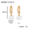 Light Luxury Geometric Stainless Steel Electroplated Earrings For Women