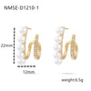 Light Luxury Geometric Stainless Steel Electroplated Earrings For Women