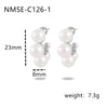 Light Luxury Geometric Stainless Steel Electroplated Earrings For Women
