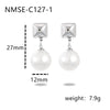 Light Luxury Geometric Stainless Steel Electroplated Earrings For Women