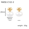 Light Luxury Geometric Stainless Steel Electroplated Earrings For Women