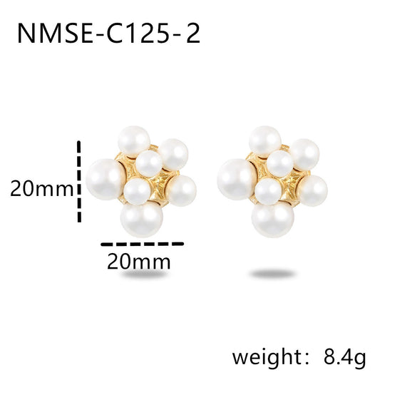 Light Luxury Geometric Stainless Steel Electroplated Earrings For Women