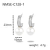 Light Luxury Geometric Stainless Steel Electroplated Earrings For Women