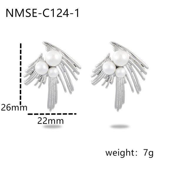 Light Luxury Geometric Stainless Steel Electroplated Earrings For Women
