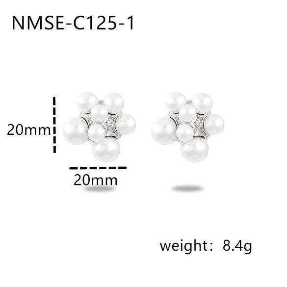 Light Luxury Geometric Stainless Steel Electroplated Earrings For Women