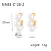 Light Luxury Geometric Stainless Steel Electroplated Earrings For Women