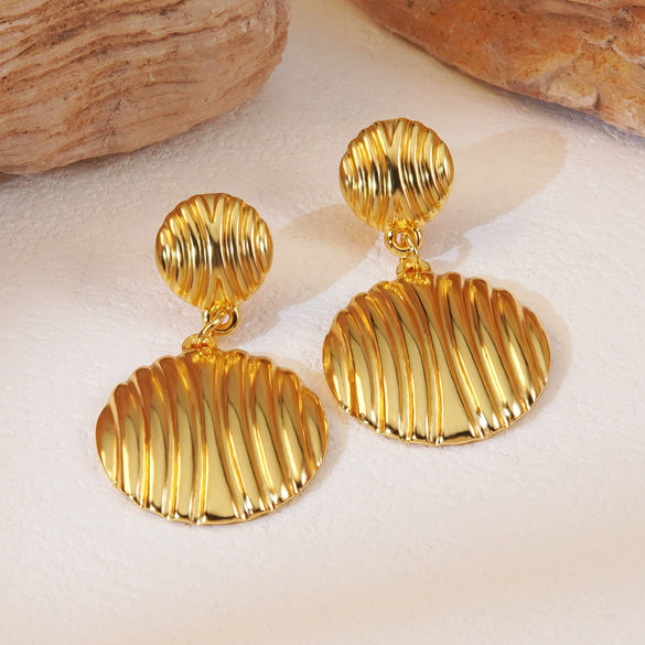 Light Luxury Geometric Stainless Steel Electroplated Earrings