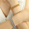 Light Luxury Geometric 316L Stainless Steel Electroplated Bracelet For Women