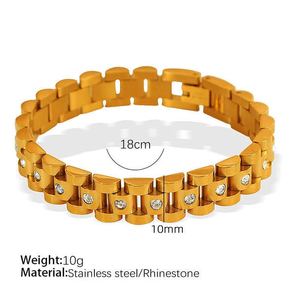 Light Luxury Geometric 316L Stainless Steel Electroplated Bracelet For Women