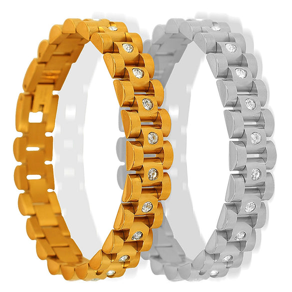 Light Luxury Geometric 316L Stainless Steel Electroplated Bracelet For Women