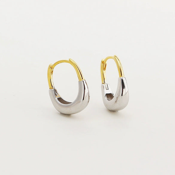 Light Luxury Geometric Ushaped Electroplated S925 Silver Earrings
