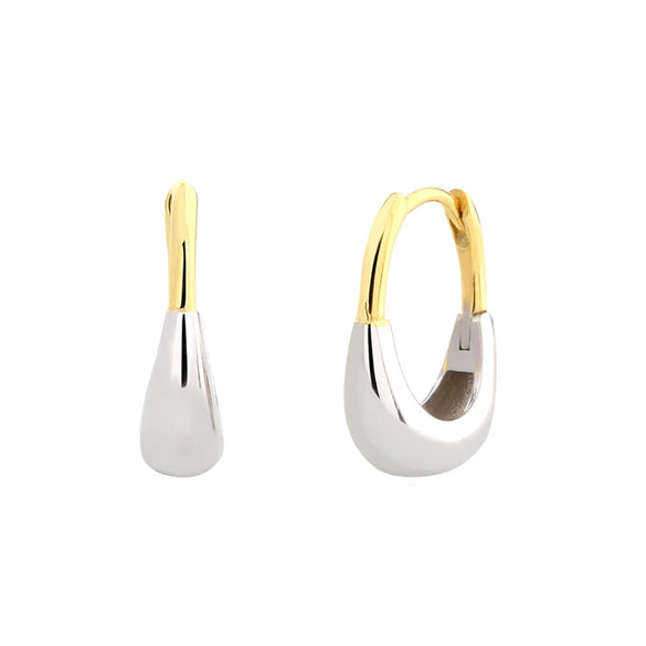 Light Luxury Geometric Ushaped Electroplated S925 Silver Earrings