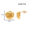 Light Luxury Geometric Water Drop Love Titanium Steel Earrings With Electroplating For Women