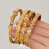 Light Luxury Geometric Water Drop Zircon Stainless Steel 18K Gold Plated Bracelet Fashion Jewelry