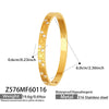 Light Luxury Geometric Water Drop Zircon Stainless Steel 18K Gold Plated Bracelet Fashion Jewelry