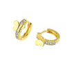 Light Luxury Geometric Zircon Inlaid S925 Sterling Silver Hoop Earrings With Electroplated Finish