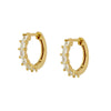 Light Luxury Geometric Zircon Stud Earrings With Copper Body And S925 Silver Needle Electroplated Fashion Earrings For Women