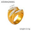 Light Luxury Gypsophila Multilayer Shiny Diamond Ring Titanium Steel Gold Plated Electroplated Women's Finger Ring