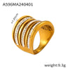 Light Luxury Gypsophila Multilayer Shiny Diamond Ring Titanium Steel Gold Plated Electroplated Women's Finger Ring