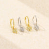 Light Luxury Heartshaped S925 Silver Earring For Women With Electroplating
