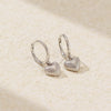 Light Luxury Heartshaped S925 Silver Vintage Gold Electroplated Earrings For Women