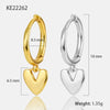 Light Luxury Heartshaped 925 Silver Earrings With Geometric Design And Electroplating