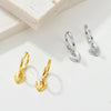 Light Luxury Heartshaped 925 Silver Earrings With Geometric Design And Electroplating