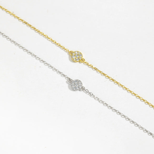 Light Luxury High End Diamond S925 Silver Bracelet With Geometric Design And 18K Gold Electroplating For Unisex