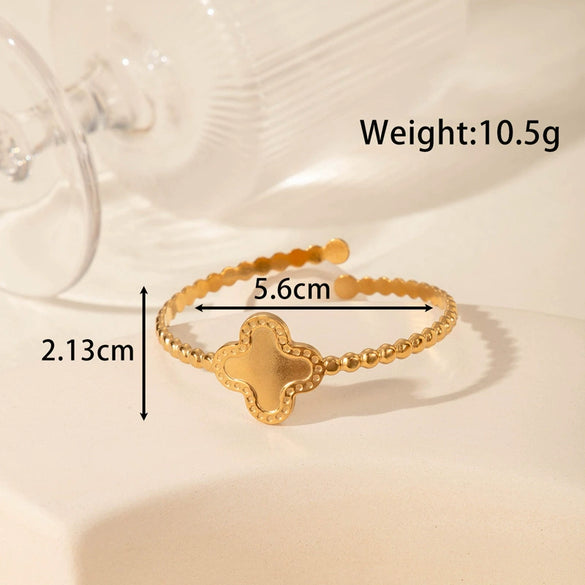 Light Luxury High End Sense Niche Exaggerated Stainless Steel Snake Shaped Geometric Titanium Steel Opening Bracelet With Electroplating