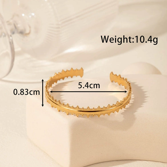 Light Luxury High End Sense Niche Exaggerated Stainless Steel Snake Shaped Geometric Titanium Steel Opening Bracelet With Electroplating