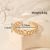 Light Luxury High End Sense Niche Exaggerated Stainless Steel Snake Shaped Geometric Titanium Steel Opening Bracelet With Electroplating