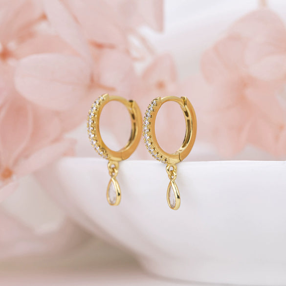 Light Luxury Highend Diamond Drop Shape S925 Sterling Silver Earrings For Women