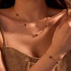Light Luxury Highend Stainless Steel Square Zircon Titanium Steel Electroplated Jewelry For Women