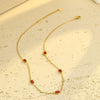 Light Luxury Highend Stainless Steel Square Zircon Titanium Steel Electroplated Jewelry For Women