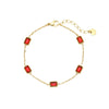 Light Luxury Highend Stainless Steel Square Zircon Titanium Steel Electroplated Jewelry For Women