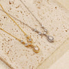 Light Luxury Ins Tassel Water Drop Geometric Silver S925 O Shaped Chain Clavicle Necklace For Women Electroplated