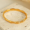 Light Luxury Jewelry Flat Bamboo Bracelet 316L Stainless Steel Goldplated