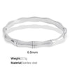 Light Luxury Jewelry Flat Bamboo Bracelet 316L Stainless Steel Goldplated